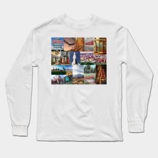 alamabma aesthetic collage Long Sleeve T-Shirt